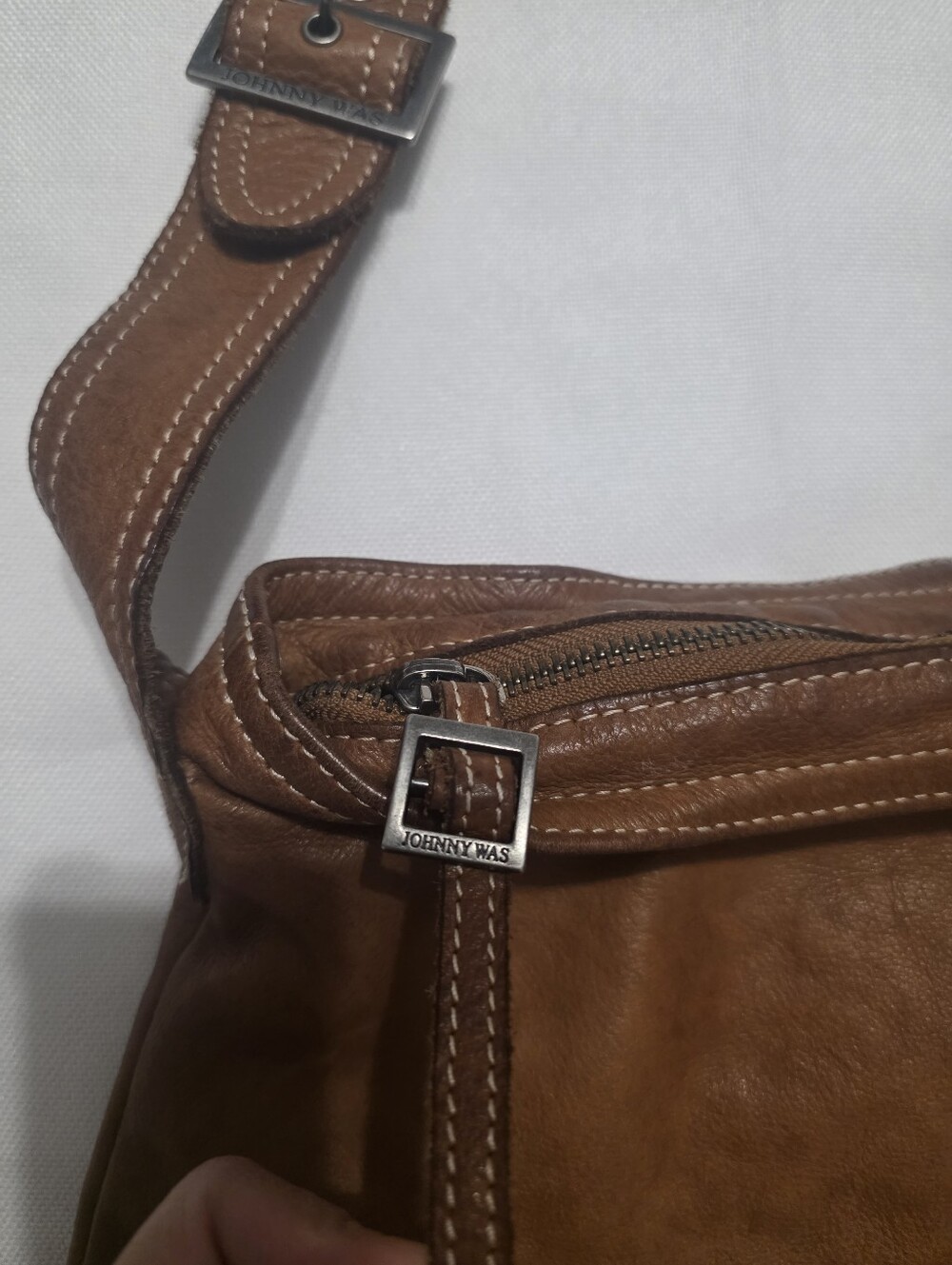 Vintage Johnny Was Hobo Brown Leather Women's Shoulder Bag